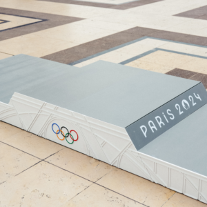 Recycled podium